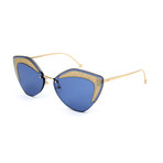 Women's 0355 Sunglasses // Blue + Gold