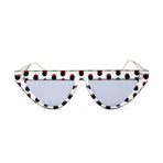 Women's 0371 Sunglasses // Matte Silver + Black + Red