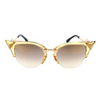 Women's 0041 Cat Eye Sunglasses // Yellow + Gold