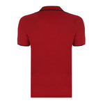 Harry Short Sleeve Polo Shirt // Red + Navy (M)