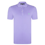 Edward Short Sleeve Polo Shirt // Purple + Green (L)