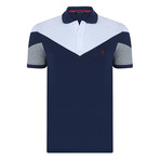 Henry Short Sleeve Polo Shirt // Navy + White (XL)