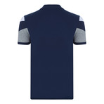 Henry Short Sleeve Polo Shirt // Navy + White (L)