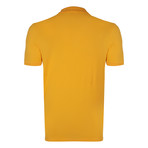 Peter Short Sleeve Polo Shirt // Mustard + Ecru (M)