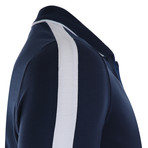Fred Short Sleeve Polo Shirt // Navy + Ecru (XL)