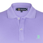 Edward Short Sleeve Polo Shirt // Purple + Green (S)
