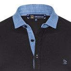 David Short Sleeve Polo Shirt // Black (L)
