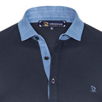 Charles Short Sleeve Polo Shirt // Navy (L)