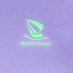 Edward Short Sleeve Polo Shirt // Purple + Green (XS)