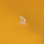 Peter Short Sleeve Polo Shirt // Mustard + Ecru (XS)