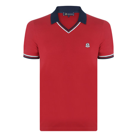 Alfred Short Sleeve Polo Shirt // Red (XS)