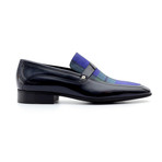 Jed Loafers // Navy Blue + Blue Plaid (Euro: 39)