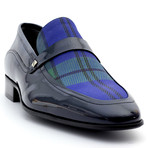 Jed Loafers // Navy Blue + Blue Plaid (Euro: 42)