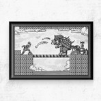 Super Mario // Vintage Final Boss Battle Print (11"W x 17"H)