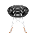 Smatrik Rocking Chair // Set of 2 (White Seat + Oak Wood Legs)