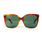 Women's Square Sunglasses // Tortoise + Green