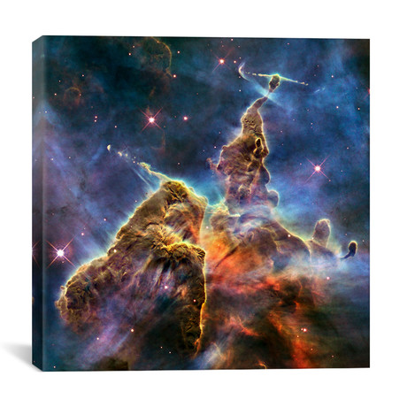 Mystic Mountain in Carina Nebula II (Hubble Space Telescope) // NASA (26"W x 26"H x 1.5"D)