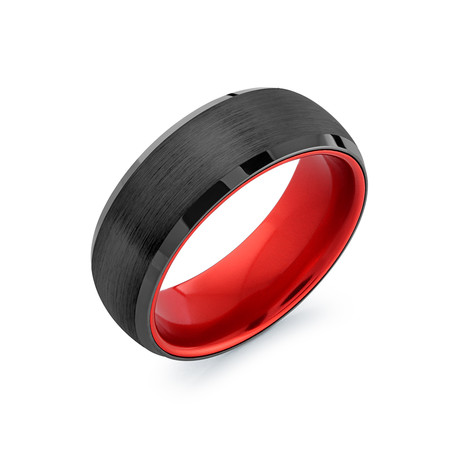 Brushed Ring // Black + Red (7)