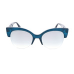 Women's Priya Sunglasses // Matte Blue + Blue Glitter