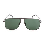 Men's Dan Sunglasses // Dark Ruthenium + Green