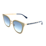 Women's Lory Sunglasses // Gold + Green + Blue