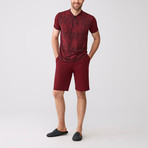 Rainier Pajamas // Set of 3 // Claret Red (S)