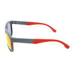 Men's 0916 Polarized Sunglasses // Matte Gray + Dark Red