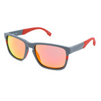 Men's 0916 Polarized Sunglasses // Matte Gray + Dark Red