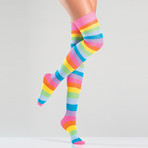 Rainbow Striped Thigh Highs // Rainbow