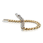 Reversible Curb Polished Bracelet // Gold Plated