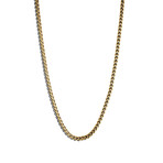 Polished Round Franco Chain // Gold Plated (22")