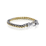 Round Franco Design Clasp Bracelet // Gold Plated (XS)