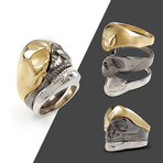 3-Piece Skull Ring // Gold + Black + Silver (14)
