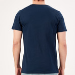 Geometric T-Shirt // Navy Blue (L)