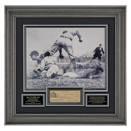 Ty Cobb // Autographed Display