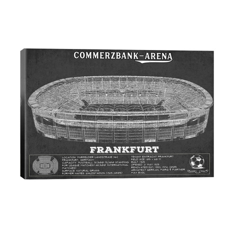 Frankfurt Commerzbank Arena In Team Colors // Cutler West (40"W x 26"H x 1.5"D)