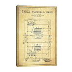 Table Football Vintage Patent Blueprint // Aged Pixel (26"W x 40"H x 1.5"D)