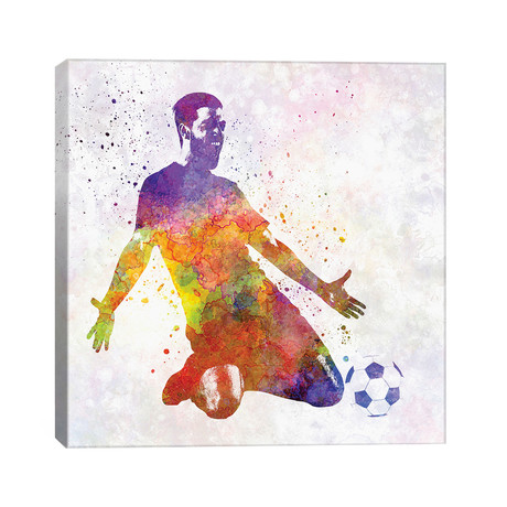 Man Soccer Football Player XIII // Paul Rommer (26"W x 26"H x 1.5"D)