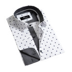 Reversible French Cuff Dress Shirt // White + Gray (M)