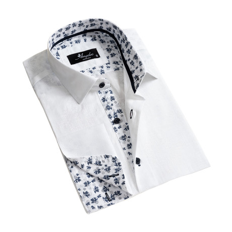 Reversible Cuff French Cuff Dress Shirt // White (S)