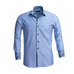 Reversible Cuff French Cuff Dress Shirt V1 // Light Blue (L)