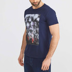 Abstract T-Shirt // Navy (L)