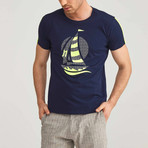 Sailboat T-Shirt // Navy (L)