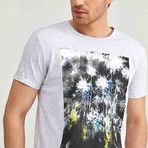Abstract T-Shirt // Snow Melange (XL)