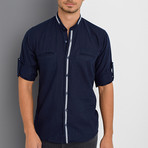 Al Button-Up Shirt // Dark Blue (Small)