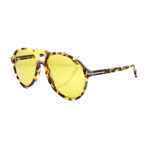 Men's FT0645S Sunglasses // Matte Light Tortoise + Yellow