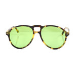 Men's FT0645S Sunglasses // Matte Light Tortoise + Green