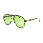 Men's FT0645S Sunglasses // Matte Light Tortoise + Green