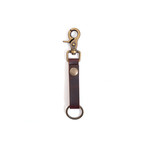 Super Loop Leather Keychain (Dark Brown)