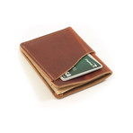 Wave Leather Wallet (Dark Brown)